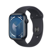 Apple Watch Series 9 智能手表GPS款45毫米午夜色铝金属表壳 午夜色运动型表带M/L 健康电话手表MR9A3CH/A