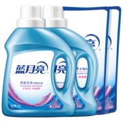 蓝月亮深层洁净洗衣液:1kg瓶*2+1kg补充装*2 薰衣草香 强效去污 易漂洗