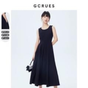 gcrues 吊带连衣裙2023年春秋新款内搭赫本风黑色长裙高级感女秋季