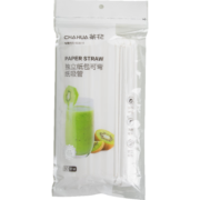茶花（CHAHUA）吸管一次性独立包装可弯曲儿童孕妇产后食品级弯头吸管 独立纸吸管【可降解100只】