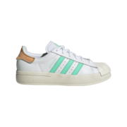 adidas阿迪达斯官方三叶草SUPERSTAR AYOON W女子经典贝壳头板鞋 白/肉橘/草绿 37(230mm)