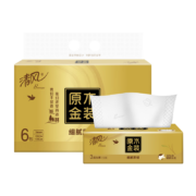 清风（APP）抽纸 原木金装3层110抽*6包