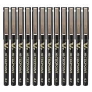 百乐（PILOT）BX-V7 直液式走珠笔中性水笔针管中性笔签字笔 黑色 0.7mm 12支装