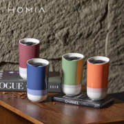 超级补贴：HOMIA 陶瓷带盖随行杯 隔热防烫耐高温茶杯