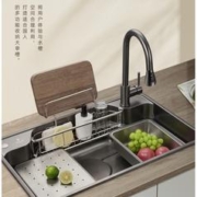OULIN 欧琳 纳米抗菌水槽 配不锈钢抽拉龙头