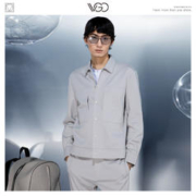 VICUTU 威可多 男士工装短款灰色休闲外套