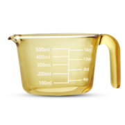 康宁（VISIONS）500ml琥珀色耐热玻璃量杯 家用儿童早餐冲泡牛奶杯奶茶杯烘培量杯 500ml量杯