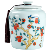 宸雅  青瓷茶叶罐  福寿安康 850ml