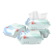 好孩子（gb）洁面柔巾 干湿两用巾100片*4包 新生儿宝宝儿童一次性便携洗脸巾