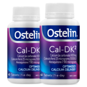 奥斯特林 Ostelin 钙+维生素D3+K2 cal-dk2钙片VD3 中老年孕妇补钙 60粒*2瓶 14岁以上 澳洲进口