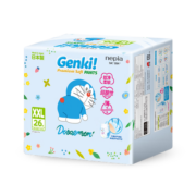 妮飘（Nepia）Genki 哆啦A梦日本进口拉拉裤婴儿尿不湿全包轻薄夜用防漏 弱酸轻薄型拉拉裤XXL26[13-25kg]