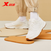 特步（XTEP）迪丽热巴明星同款天乘国潮女鞋运动鞋女休闲鞋时尚潮流鞋女老爹鞋 8-米色 36
