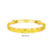 京东PLUS：潮宏基 女士炫光足金手镯 约18.9g SDG30004155