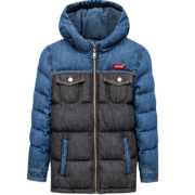 超级补贴：Levi's 李维斯 儿童加厚中长款棉服 110-160cm