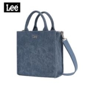 Lee 潮牌包包女包2023新款牛仔托特包手提包单肩斜挎包七夕情人节礼物 蓝灰色