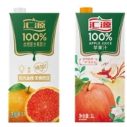 汇源 100%果汁 1L*2盒（血橙汁+苹果汁）