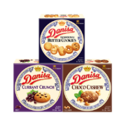 Danisa 皇冠 丹麦曲奇 原味+腰果+葡萄干 90g/盒*2件