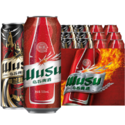 京东百亿补贴:乌苏啤酒（wusu）双口味混合装 （红500ml*12罐+楼兰500ml*6罐）非原箱
