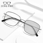 JingPro 镜邦 1.60防雾+变色+防蓝光镜片（一镜三用）+超轻钛架多款