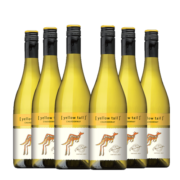 黄尾袋鼠（yellow tail）官旗 世界系列西拉梅洛加本力苏维翁霞多丽葡萄酒 进口红酒 霞多丽白葡萄酒750ml*6