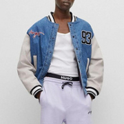 HUGO Hugo Boss 雨果博斯 HUGO 059 男士学院风牛仔棒球服外套50489978