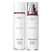 预售：L'OREAL PARIS 巴黎欧莱雅 复颜新升级视黄醇水乳礼盒 柔肤水130ml+乳液110ml（赠 柔肤水65ml+乳液50ml+积雪草面膜5片+全新升级版复颜日霜25ml）