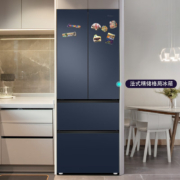 再降价，plus会员：Haier 海尔 冰箱 BCD-342WLHFD9DB9U1 风冷多门冰箱 342L 星石蓝