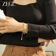 ZENGLIU ZEGL法式碎银子淡水珍珠手链女轻奢小众精致2023年新款复古手饰品