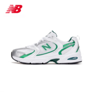 NEW BALANCE 官方23新款男鞋女鞋MR530系列运动休闲鞋老爹鞋 白色/银色/绿色 MR530ENG 36(脚长22cm)