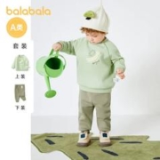 Balabala baby巴拉巴拉208422104208 宝宝加绒运动卫衣两件套