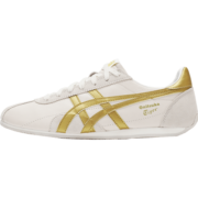 Onitsuka Tiger鬼塚虎男鞋 慢跑鞋透气轻便男女款运动休闲鞋RUNSPARK D201L 米色/金色 43.5