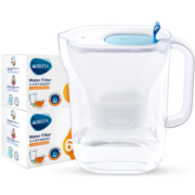 碧然德（brita） 设计师滤水壶净水过滤壶家用滤芯3.5L大容量+去水垢专家版滤芯套装 专家版滤芯11枚+设计师水壶蓝（到手1壶12芯）