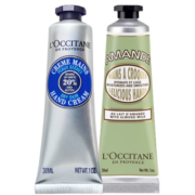 欧舒丹（L'OCCITANE）护手霜套装礼盒(乳木果+甜扁桃各30ml)手膜嫩肤保湿男女士送礼物