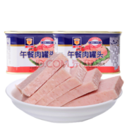 梅林（MALING）午餐肉罐头 火锅搭档 中华老字号 开罐即食 方便菜 经典 猪肉198g*2罐