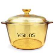 康宁（VISIONS）3L汤锅玻璃锅炖锅煮锅无涂层可煲汤熬药锅身可进蒸烤箱微波炉冰箱 3L汤锅