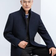 Snow Flying 雪中飞 男士毛领羊毛毛呢大衣