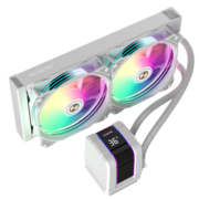 奥斯艾（ALSEYE）M240-W-PLUS 一体式水冷cpu散热器显示温度 支持LGA1700多平台全金属扣具 ARGB冷头 白色