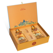 五粮液（WULIANGYE）仙林生态酒业出品 江山礼 国画礼盒 52度白酒 500ml*2瓶装 礼盒装