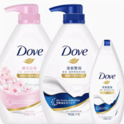88VIP！Dove 多芬 沐浴露（深层营润1kg+樱花甜香1kg+190g）