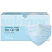 PLUS会员：winner 稳健医疗 一次性医用外科口罩 50片*2件（含赠）