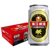12度经典老珠江啤酒330mL*12罐国产黄啤酒整箱珠易拉罐官方旗舰店