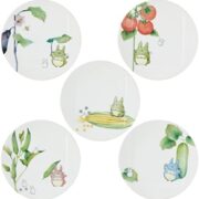 国内570元！Noritake 则武 龙猫&蔬菜系列 白瓷盘子套装 220ml*5组装 VF9931A/1704  含税直邮到手287.14元