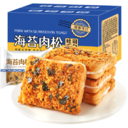 需首购礼金、PLUS会员：欧贝拉 海苔肉松吐司600g整箱早餐糕点面包办公室充饥网红休闲零食品
