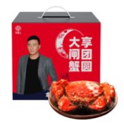 今锦上 大闸蟹鲜活螃蟹礼盒公3.8-4.1两母2.8-3.1两4对8只中秋国庆礼品去绳足重