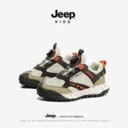 Jeep 吉普 男女童秋冬软底皮面运动鞋