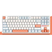 20日18:30、新品首发：VGN V87 三模连接 客制化机械键盘 IP联名款 gasket结构 全键热插拔 V87 草莓布丁轴  果冻橙