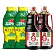 海天 生抽蚝油组合 0添加金标酱油1.54KG*2+上等蚝油1KG*2 家庭组合装