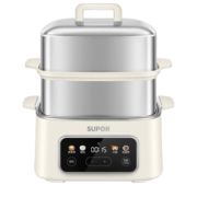 苏泊尔（SUPOR）电蒸锅 电煮锅电火锅 火锅锅多功能锅家用蒸包子锅 电热锅多用途锅24小时预约双层蒸笼ZN23FC931