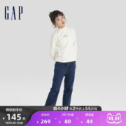 Gap 盖璞 女童冬季2023新款弹力加绒牛仔裤喇叭裤789264儿童装保暖长裤