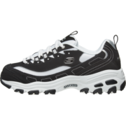 SKECHERS斯凯奇女鞋经典黑白情侣熊猫鞋女子休闲运动鞋增高缓震老爹鞋 【经典款】黑色/白色/BKW 35